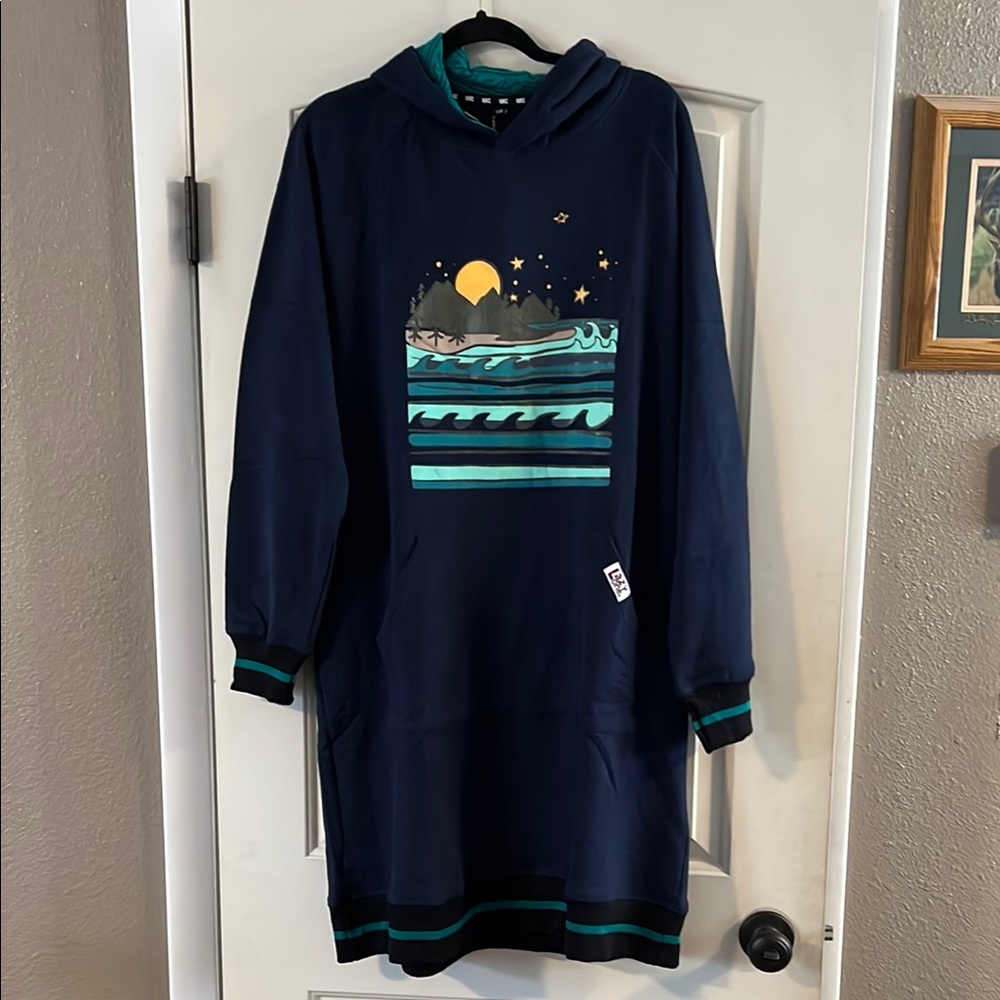 NWT Lazy One Coastal Sleep Hoodie